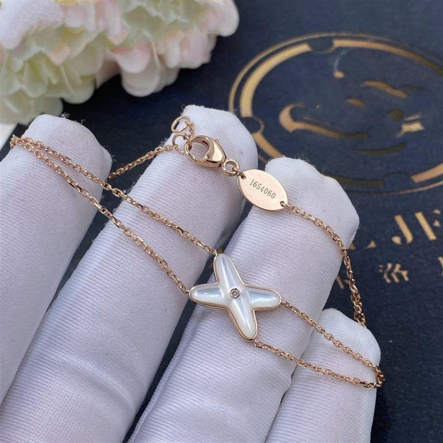 ¡®Lume Jewelry¡¯JEUX BRACELET WHITE MOP PINK GOLD 1 DIAMOND