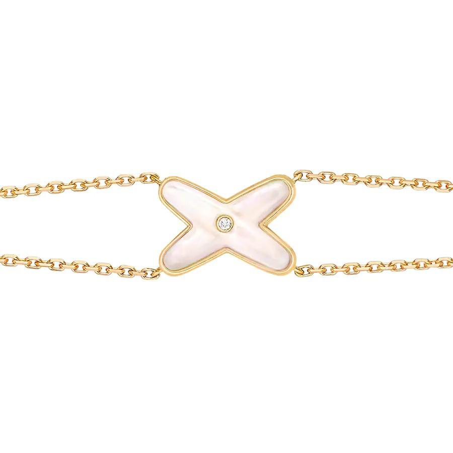 ¡®Lume Jewelry¡¯JEUX BRACELET WHITE MOP GOLD 1 DIAMOND