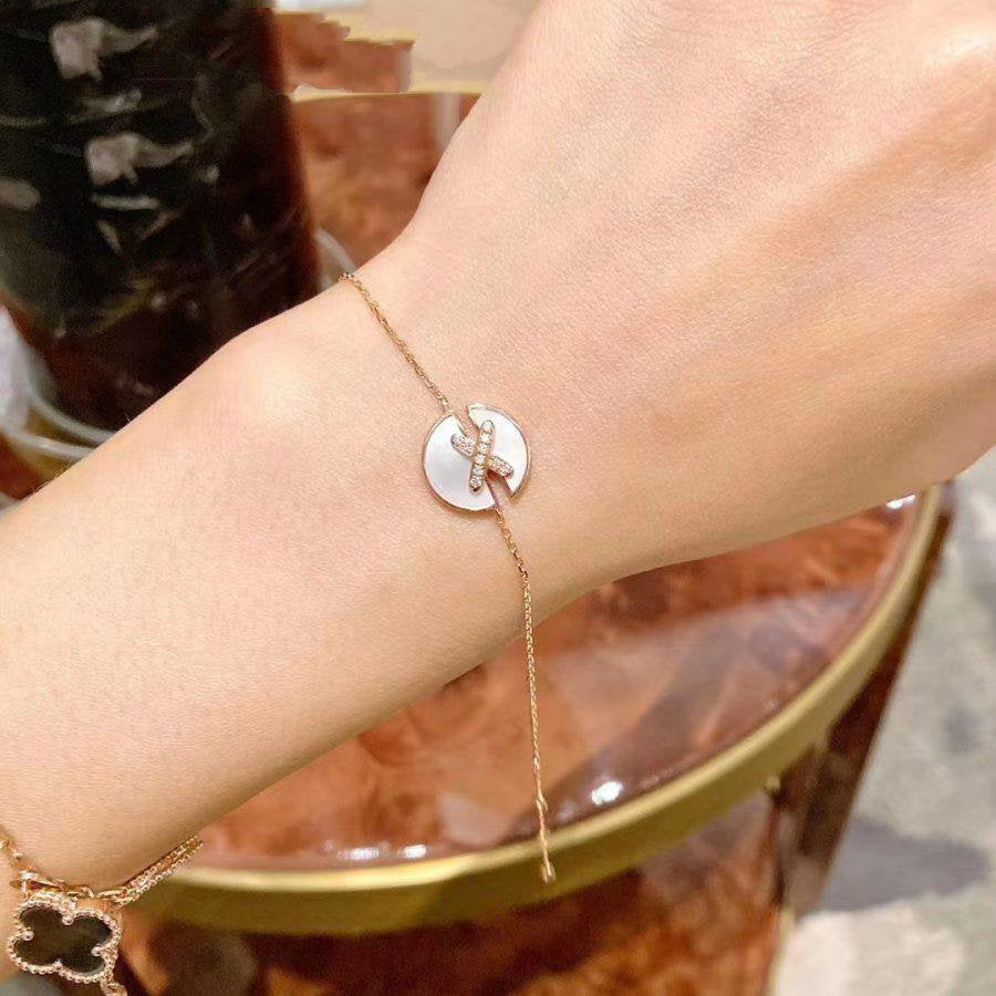 ¡®Lume Jewelry¡¯JEUX DE BRACELET MOP PINK GOLD DIAMONDS