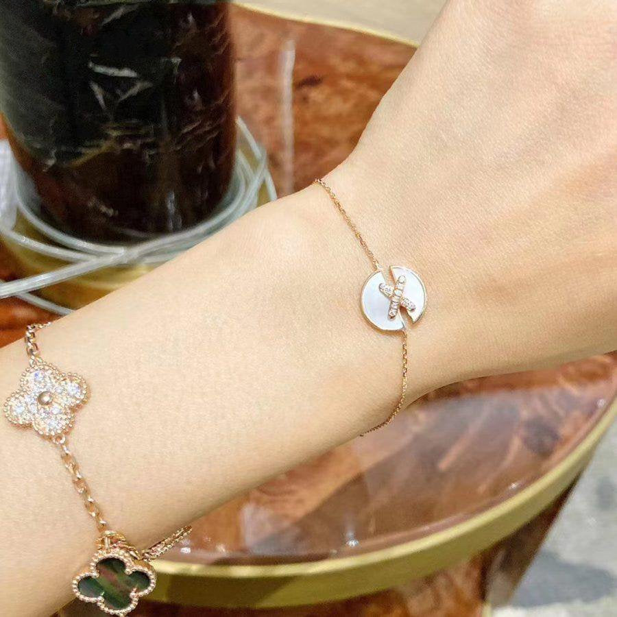 ¡®Lume Jewelry¡¯JEUX DE BRACELET MOP PINK GOLD DIAMONDS