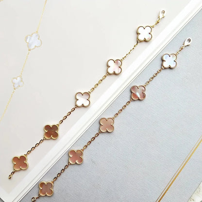 [Lume Jewelry]New  CLOVER 5 MOTIFS  PINK MOP BRACELET COLLECTION
