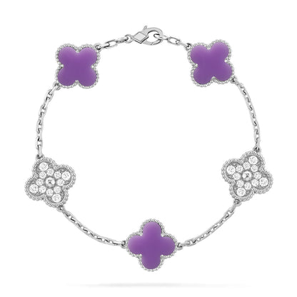 [Lume Jewelry]New CLOVER 5 MOTIF LIGHT PURPLE BRACELET COLLECTION