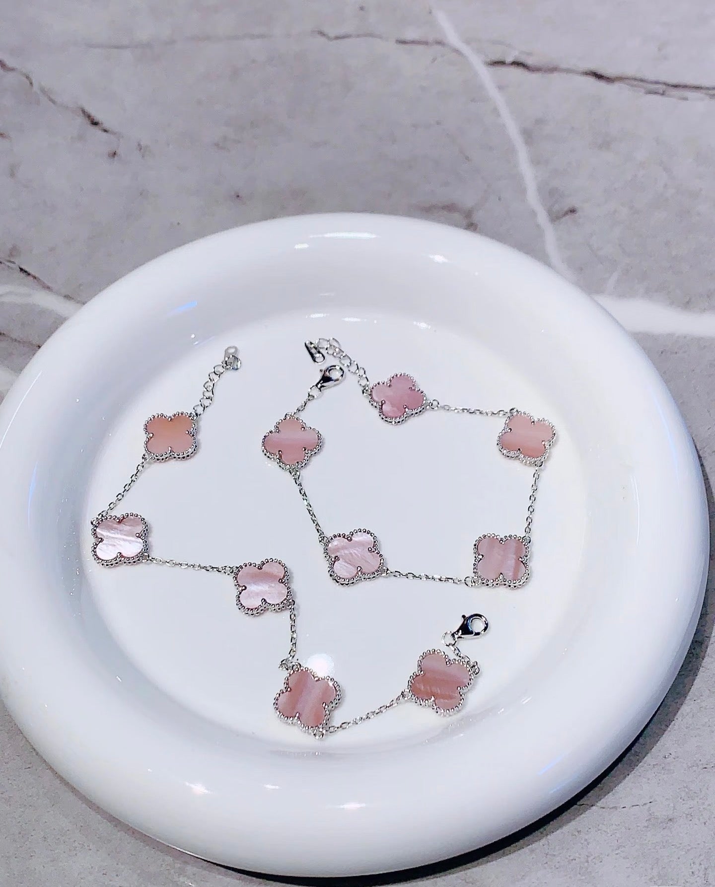 [Lume JewelryLight Pink Braided Bracelet