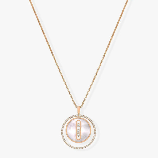 [Lume Jewelry]LUCKY MOVE MM NACRE BLANCHE DIAMOND NECKLACE