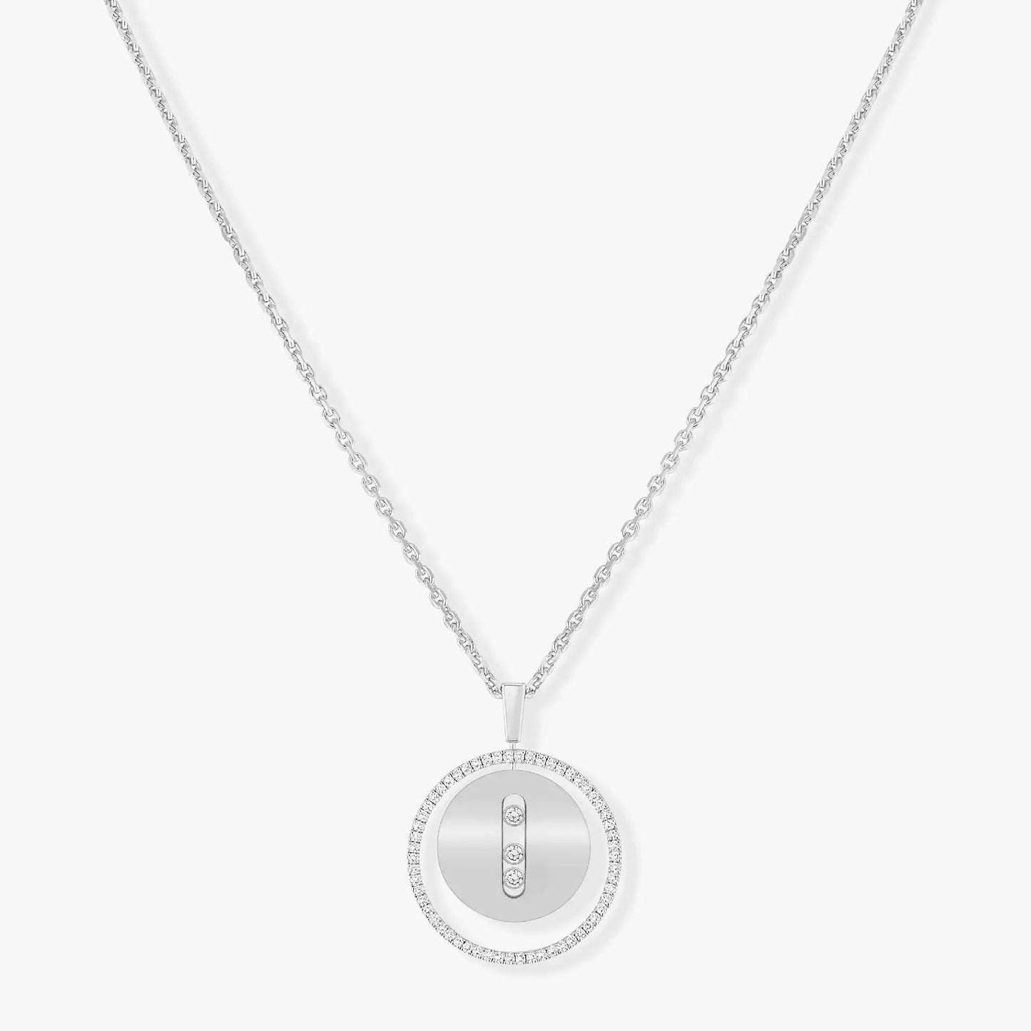 [Lume Jewelry]LUCKY MOVE MM SILVER DIAMOND NECKLACE