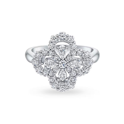 ¡®Lume Jewelry¡¯LOOP RING FULL MOTIF DIAMOND 16MM SILVE