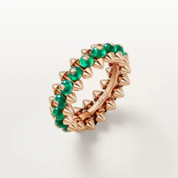 [Lume Jewelry]CLASH ELEGANT ROSE GOLD RING FEATURING NATURAL AGATE