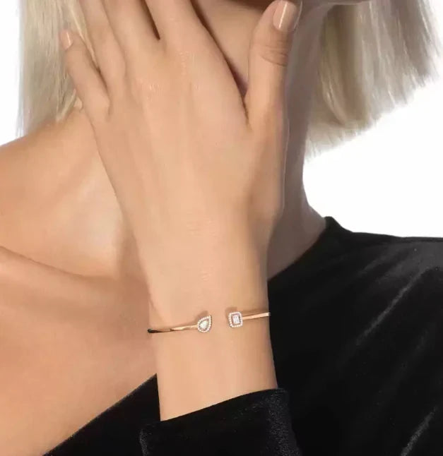 [Lume Jewelry]M Delicate Double-Diamond Bracelet