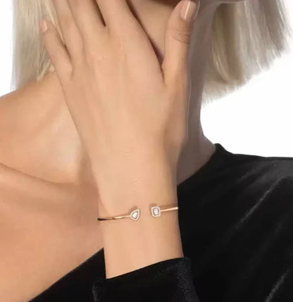 [Lume Jewelry]M Delicate Double-Diamond Bracelet