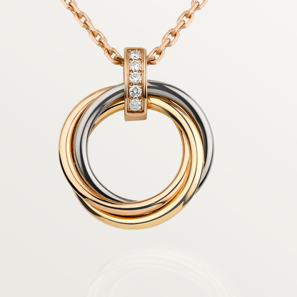 ¡®Lume Jewelry¡¯TRINITY NECKLACE GOLD  DIAMONDS