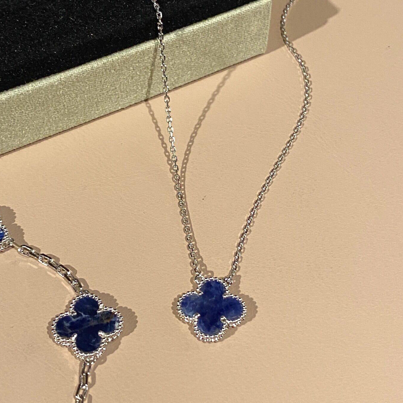 ¡®Lume Jewelry¡¯CLOVER 15MM PIETERSITE NECKLACE SILVER