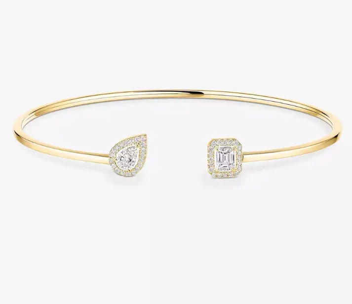 [Lume Jewelry]M Delicate Double-Diamond Bracelet