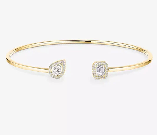 [Lume Jewelry]M Delicate Double-Diamond Bracelet