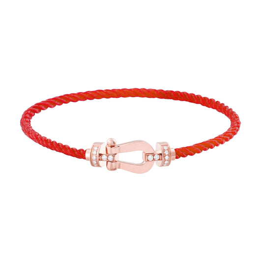 ¡®Lume Jewelry¡¯FORCE 10 HALF DIAMOND PINK GOLD RED CORDERI LARGE AND MEDIUM MODEL