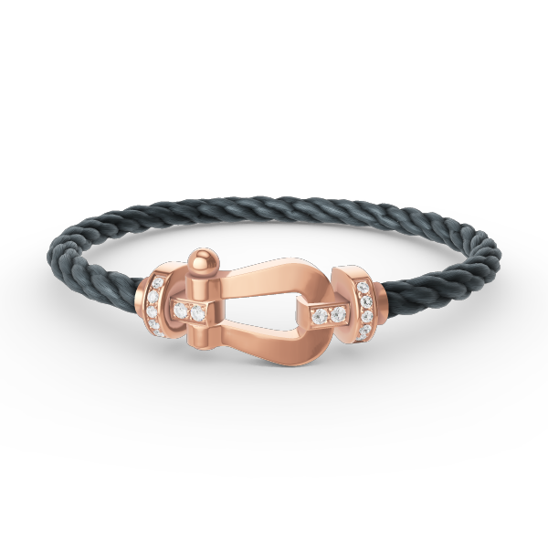 ¡®Lume Jewelry¡¯FORCE LARGE HORSESHOE HALF DIAMOND BRACELET ROSE GOLD