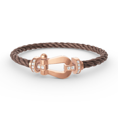 ¡®Lume Jewelry¡¯FORCE LARGE HORSESHOE HALF DIAMOND BRACELET ROSE GOLD