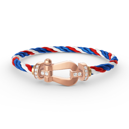¡®Lume Jewelry¡¯FORCE LARGE HORSESHOE HALF DIAMOND BRACELET ROSE GOLD