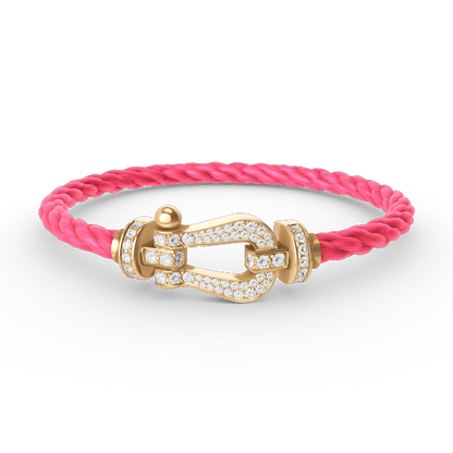 ¡®Lume Jewelry¡¯FORCE LARGE HORSESHOE FULL DIAMOND BRACELET GOLD