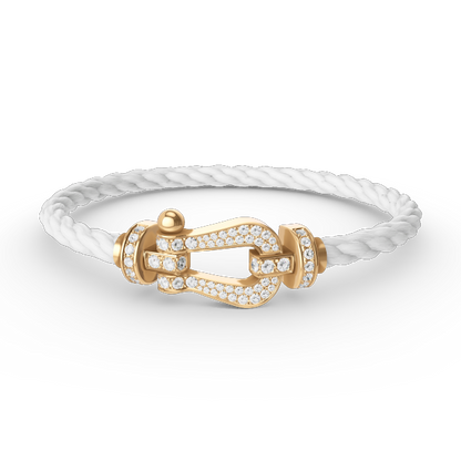 ¡®Lume Jewelry¡¯FORCE LARGE HORSESHOE FULL DIAMOND BRACELET GOLD