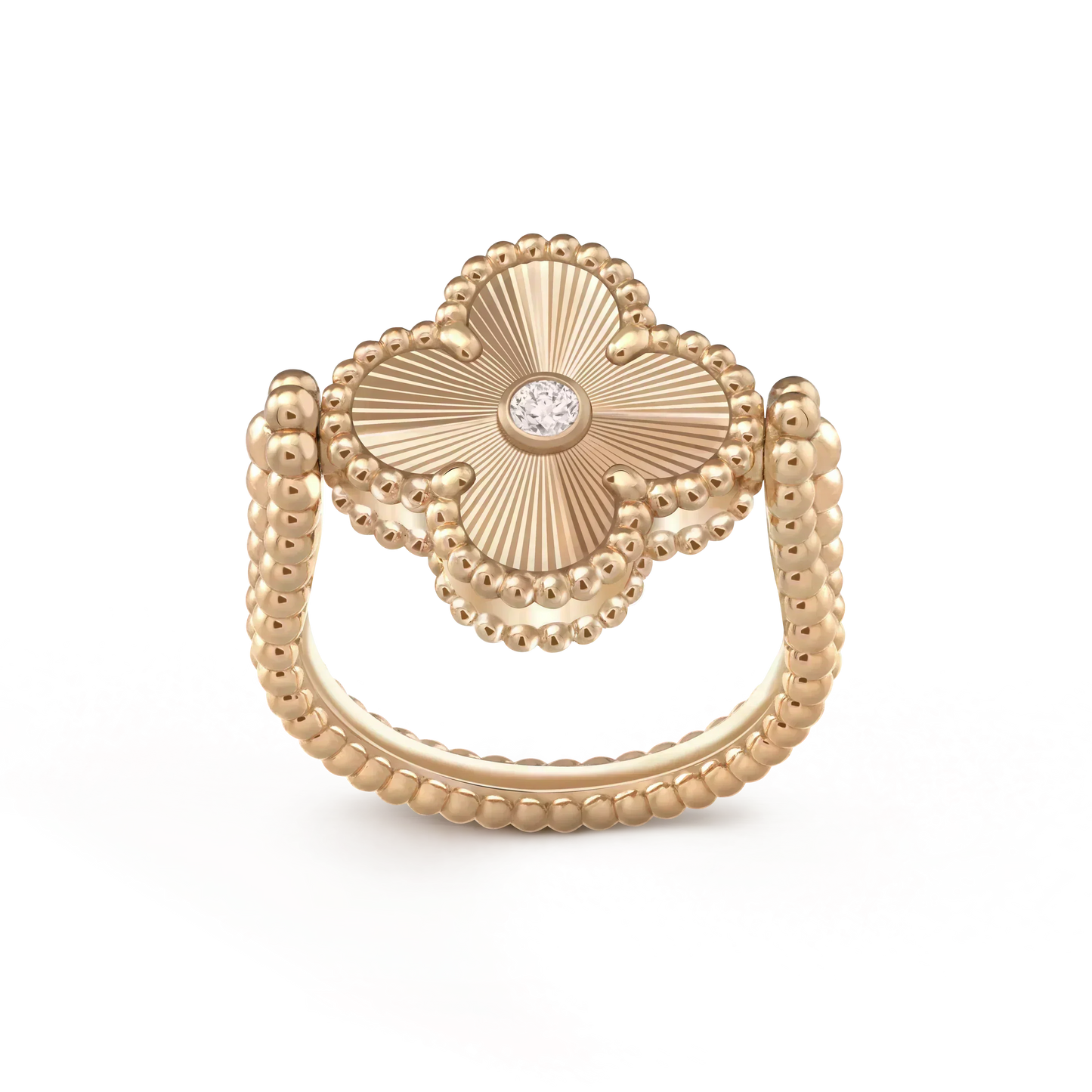 ¡®Lume Jewelry¡¯CLOVER RIVERSIBLE ROSE GOLD RING