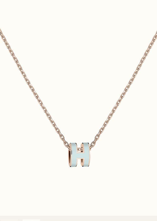 ¡®Lume Jewelry¡¯POP H LIGHT BLUE NECKLACE