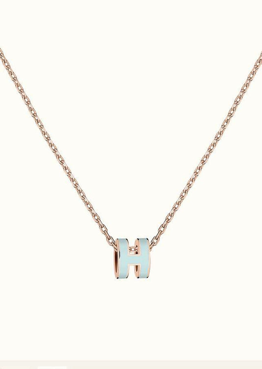 ¡®Lume Jewelry¡¯POP H LIGHT BLUE NECKLACE