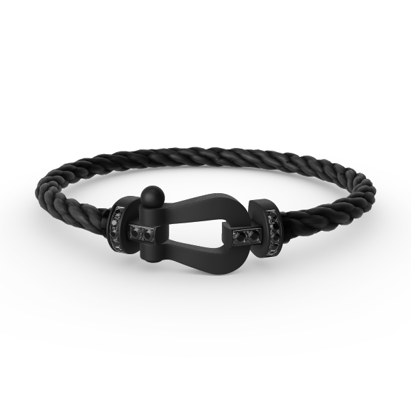 ¡®Lume Jewelry¡¯FORCE LARGE SERIES HORSESHOE BLACK SAMURAI BRACELET