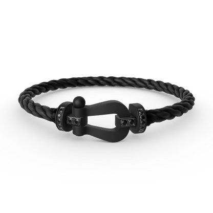 ¡®Lume Jewelry¡¯FORCE LARGE SERIES HORSESHOE BLACK SAMURAI BRACELET