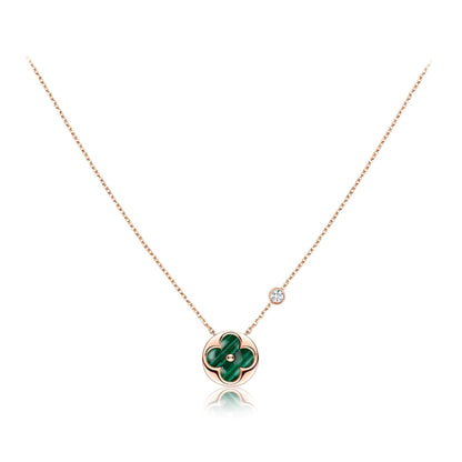 ¡®Lume Jewelry¡¯SUN PEDANT PINK GOLD 1 DIAMOND NECKLACE
