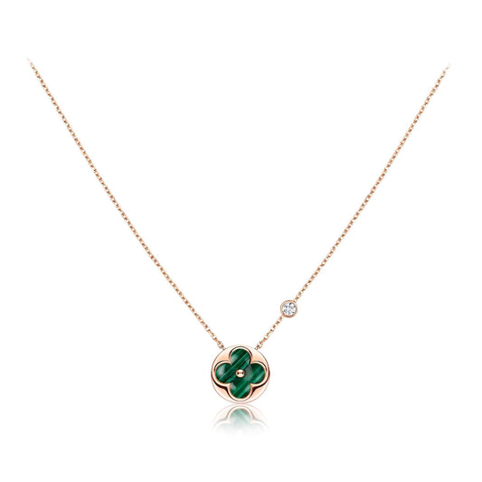 ¡®Lume Jewelry¡¯SUN PEDANT PINK GOLD 1 DIAMOND NECKLACE