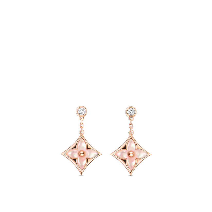 ¡®Lume Jewelry¡¯DOUBLE STAR PINK GOLD MOP DROP EARRINGS