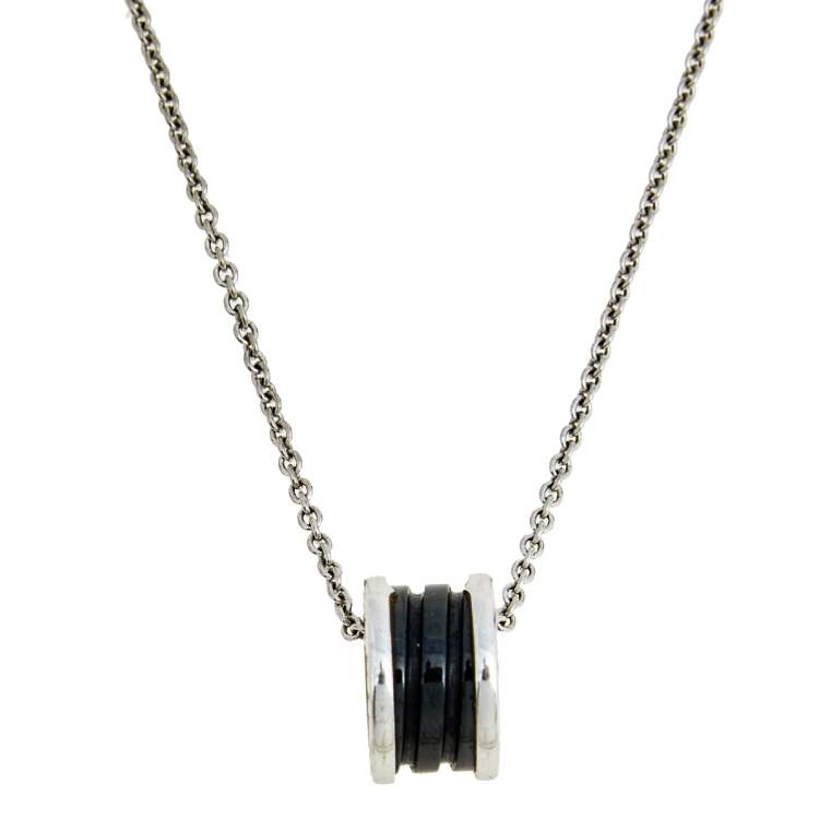 [Lume Jewelry]ZERO 1 BLACK CERAMIC SILVER NECKLACE