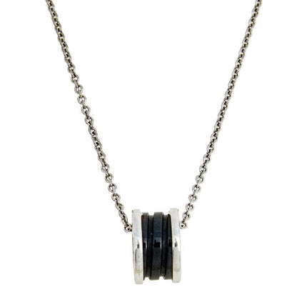 [Lume Jewelry]ZERO 1 BLACK CERAMIC SILVER NECKLACE