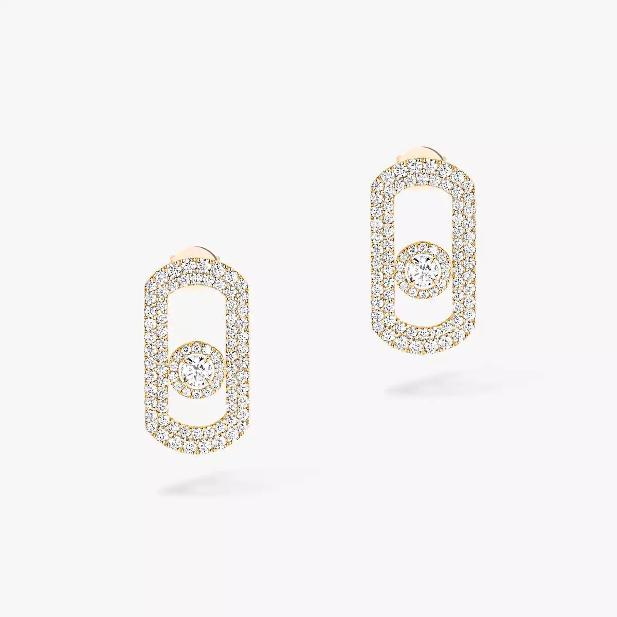 [Lume Jewelry]So Move Pave_-Set Diamond Earrings in Silver