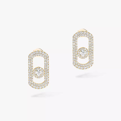 [Lume Jewelry]So Move Pave_-Set Diamond Earrings in Silver