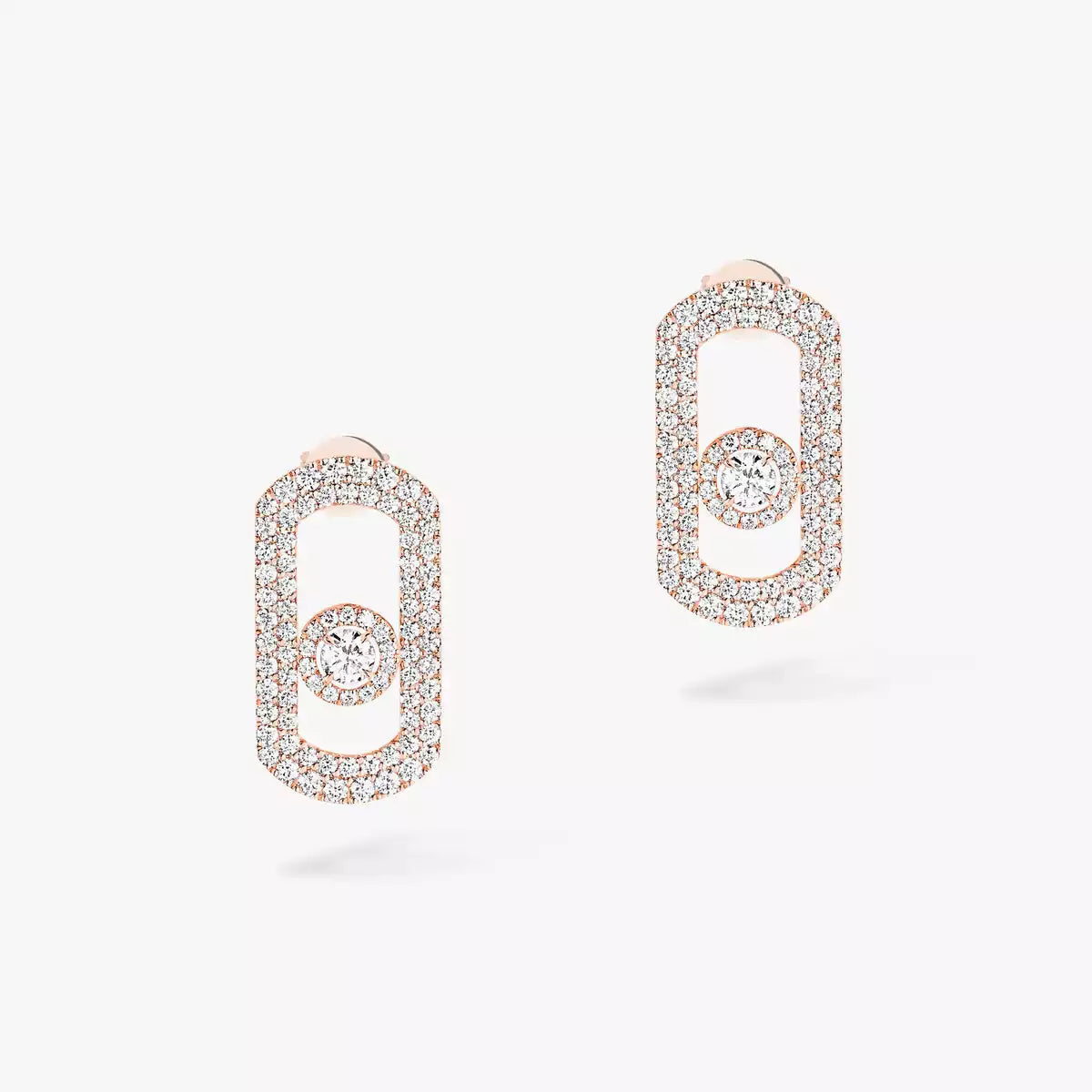 [Lume Jewelry]So Move Pave_-Set Diamond Earrings in Silver