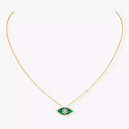 [Lume Jewelry]Lucky Eye Diamond Necklace in  Gold and Turquoise