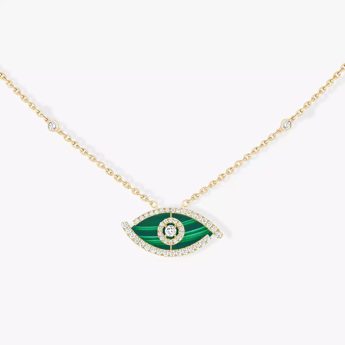 [Lume Jewelry]Lucky Eye Diamond Necklace in  Gold and Turquoise