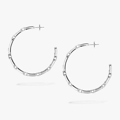 [Lume Jewelry]Move Link Diamond Hoop Earrings