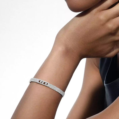 [Lume Jewelry]Move Noa Full Pavé Diamond Bangle Bracelet