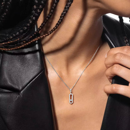 [Lume Jewelry]Move Uno Diamond Necklace in Rose Gold