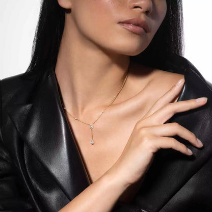 [Lume Jewelry]Gold Diamond Tie Necklace
