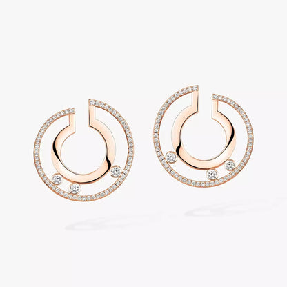 [Lume Jewelry]Move Romane Small Diamond Hoop Earrings