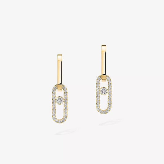 [Lume Jewelry]Move Link Diamond Earrings