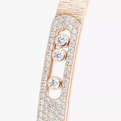 [Lume Jewelry]Move Noa Ciselé half pavé bangle