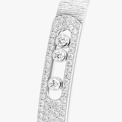 [Lume Jewelry]Move Noa Ciselé half pavé bangle