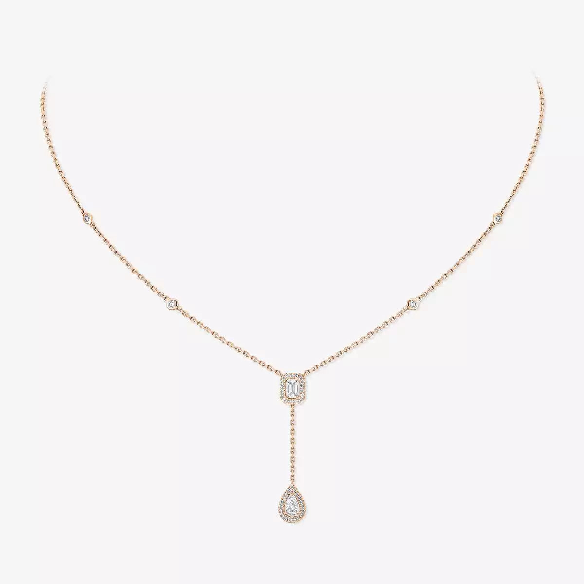 [Lume Jewelry]Gold Diamond Tie Necklace