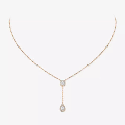 [Lume Jewelry]Gold Diamond Tie Necklace