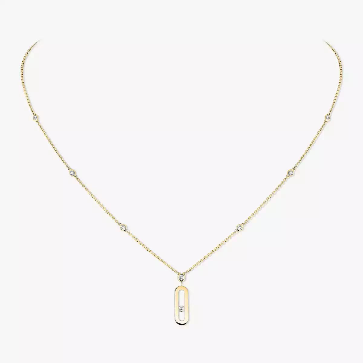 [Lume Jewelry] Move Uno Gold Diamond Long Necklace