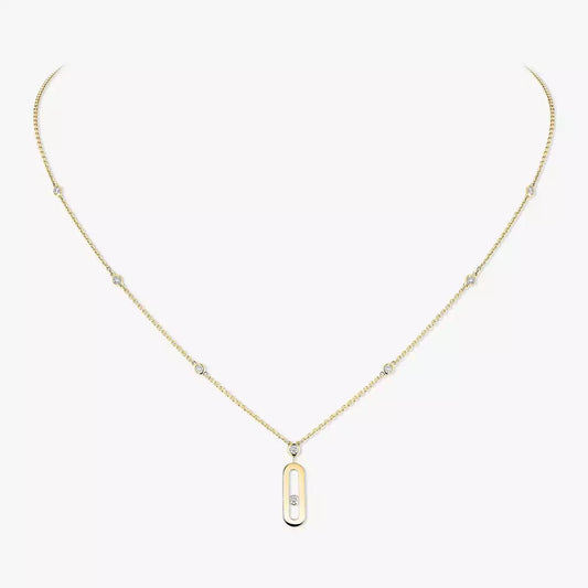 [Lume Jewelry] Move Uno Gold Diamond Long Necklace